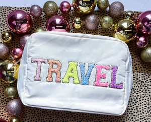 Travel varsity patch nylon bag