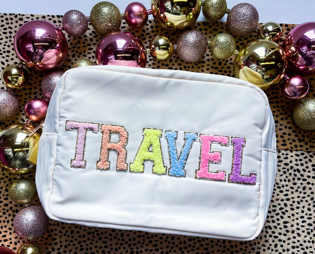 Travel varsity patch nylon bag