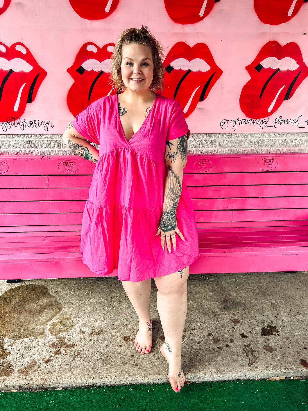 Pink Shein Womens Dress, 1XL