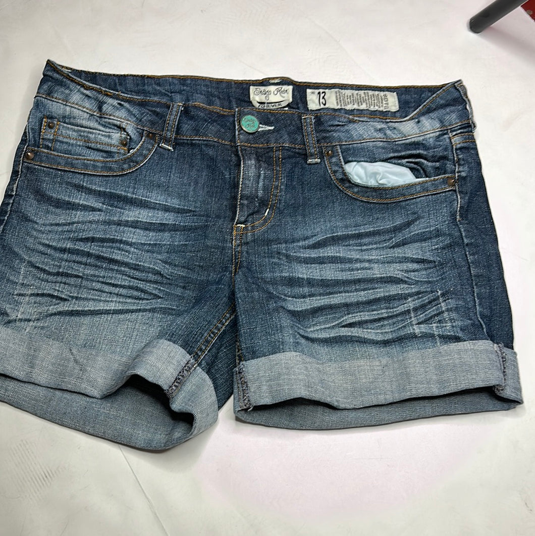 Denim Indigo Rose Shorts, 13