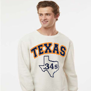 Texas 34 Ivory Corded Sweater