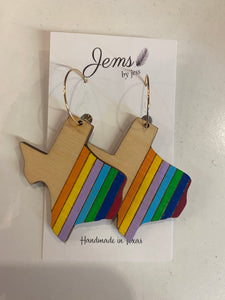 Jems by Jess colorful TX earrings