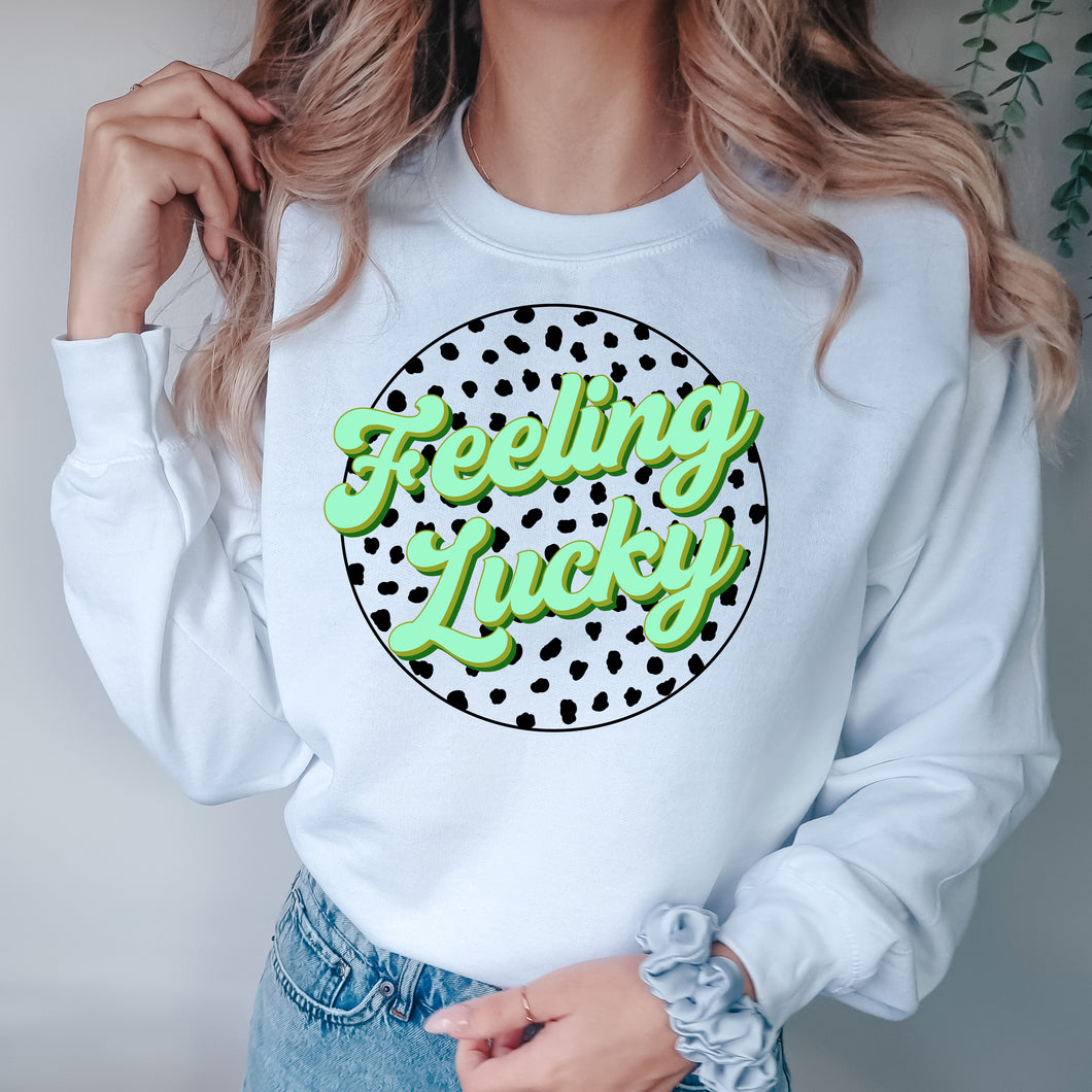 Feeling Lucky Leopard Crewneck