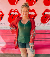 Load image into Gallery viewer, Floral Rust Pink Bulldog Kimono, One Size
