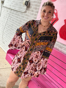 Floral Umgee Womens Dress, XL