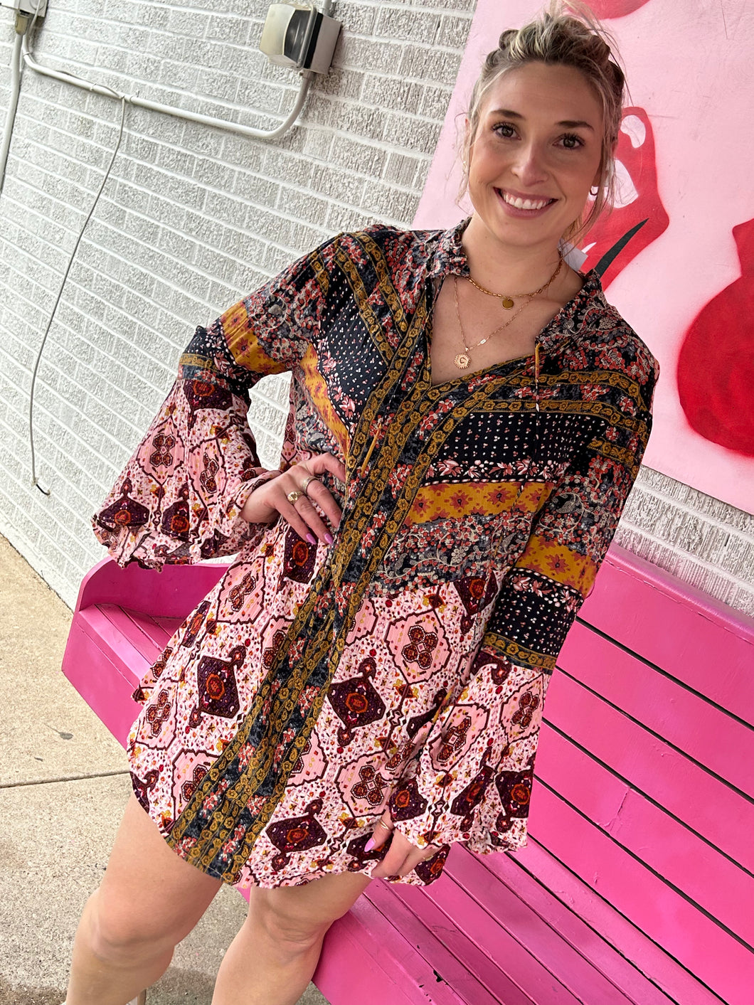 Floral Umgee Womens Dress, XL