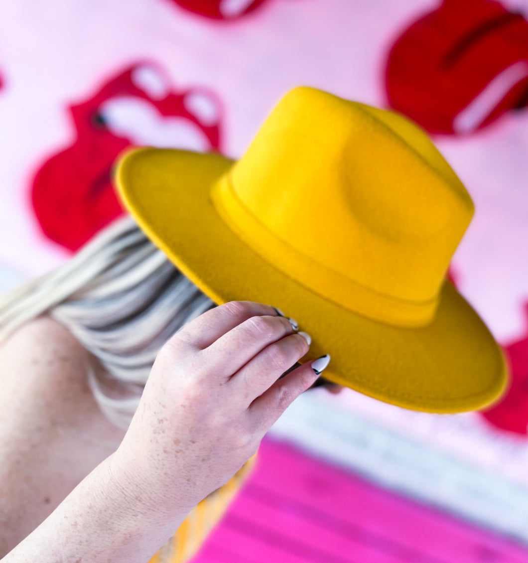 Yellow Pink Bulldog Hats, One Size