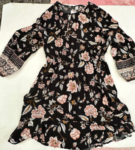 Black FLoral Old Navy Womens Dress, Large