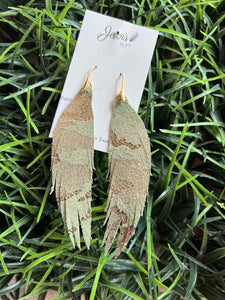Jems by Jess Short Leather Feathers