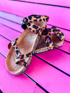 Leopard Strap Sandals