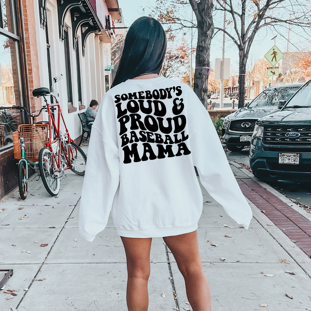 Somebody’s loud baseball mom Crewneck