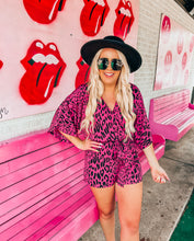 Load image into Gallery viewer, BuddyLove Maya Pink Leopard Romper
