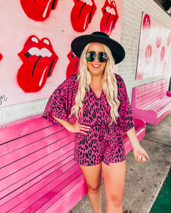 BuddyLove Maya Pink Leopard Romper