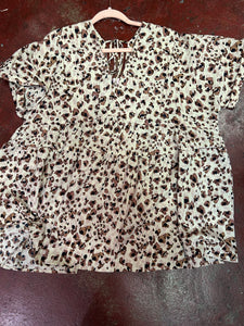 Leopard Entro Womens Top, 1XL