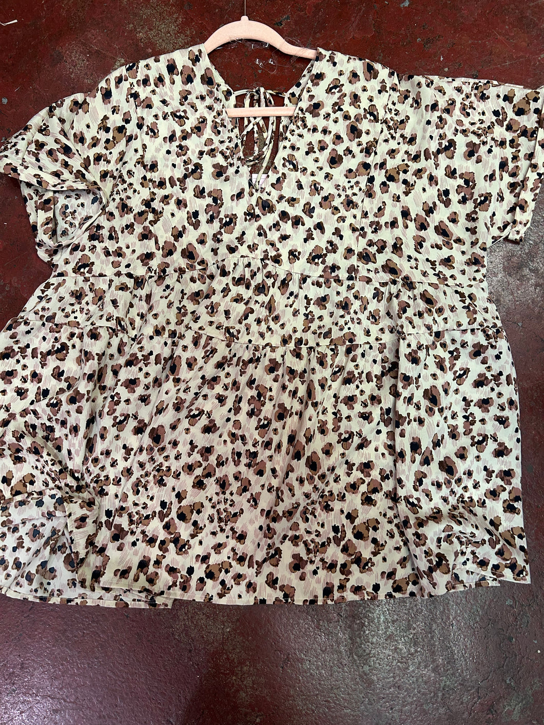 Leopard Entro Womens Top, 1XL