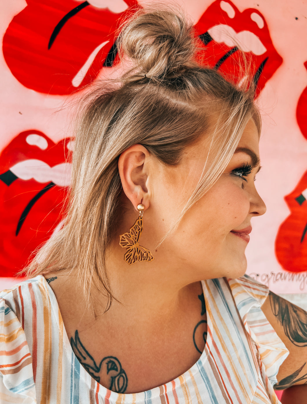 Butterfly Wood Earrings