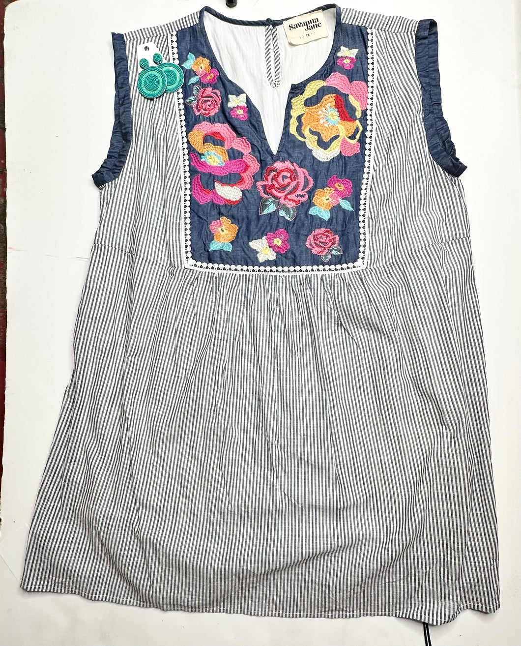 Stripes Savanna Jane Womens Dress, 1X