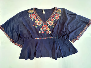 Navy Savanna Jane Womens Top, Medium
