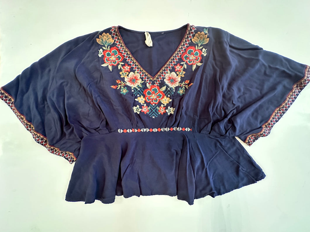 Navy Savanna Jane Womens Top, Medium