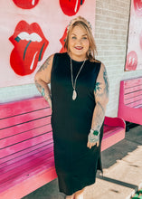 Load image into Gallery viewer, Round neck straight midi dress
