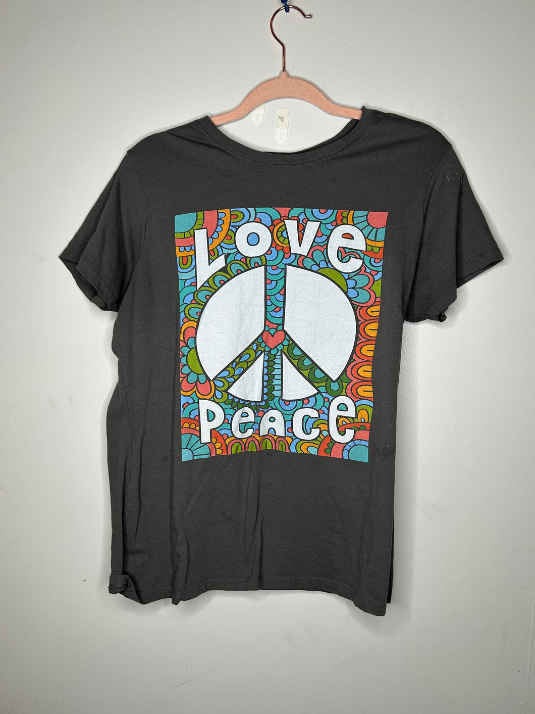 Gray Pink Bulldog Womens Top, Large