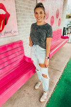 Load image into Gallery viewer, Waffle Knit mineral Wash Tee
