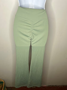 Sage Pink Bulldog Leggings, XS