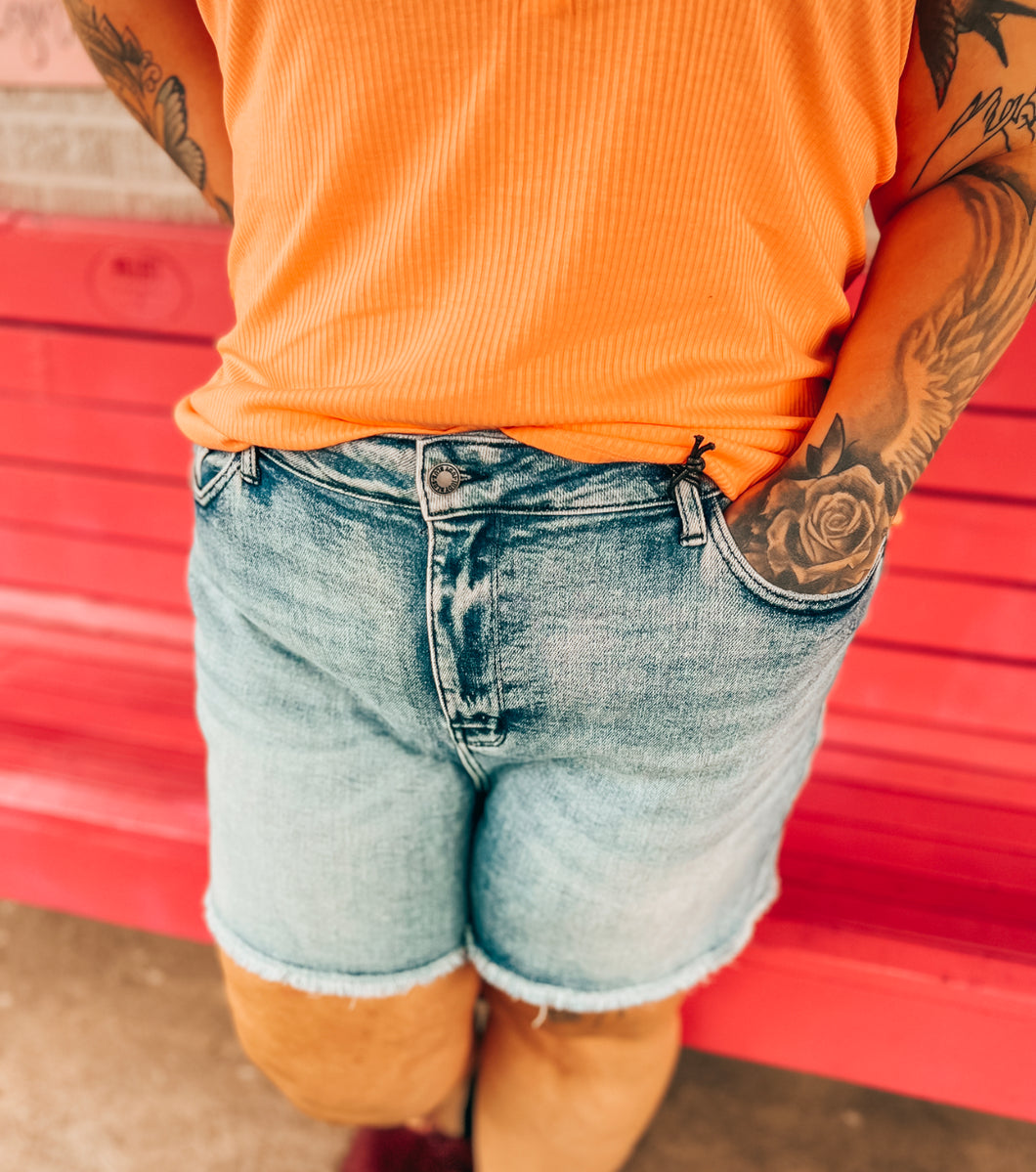 Judy Blue Mid Rise Cutoffs