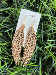 Jems by Jess Short Leather Feathers