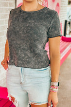 Load image into Gallery viewer, Waffle Knit mineral Wash Tee

