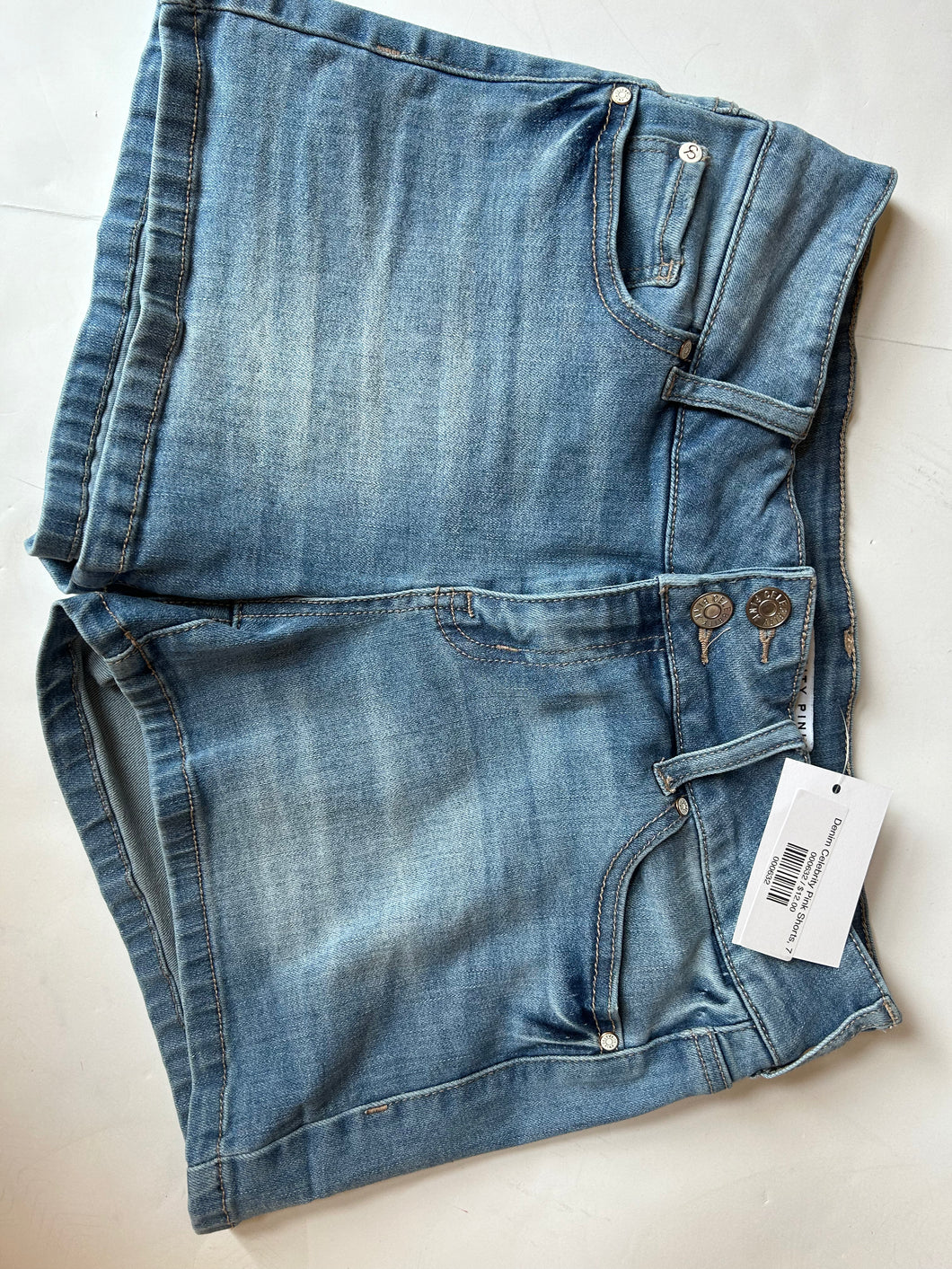 Denim Celebrity Pink Shorts, 7