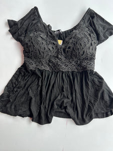 Black Blue B Womens Top, Small