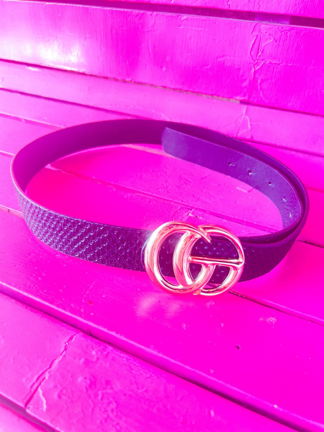 Black Pink Bulldog Belt, Regular