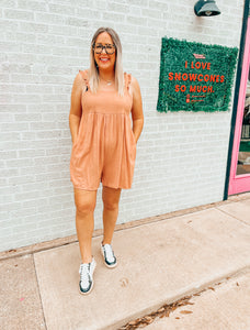 peach Mittoshop Romper, Large