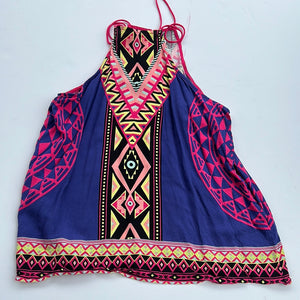 Multicolor aztec Sweet Wander Womens Top, Medium