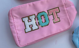 Nylon zip pouch with Sayings