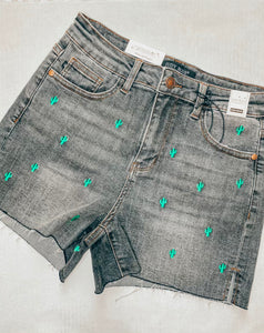 Judy Blue Cactus Shorts 150111