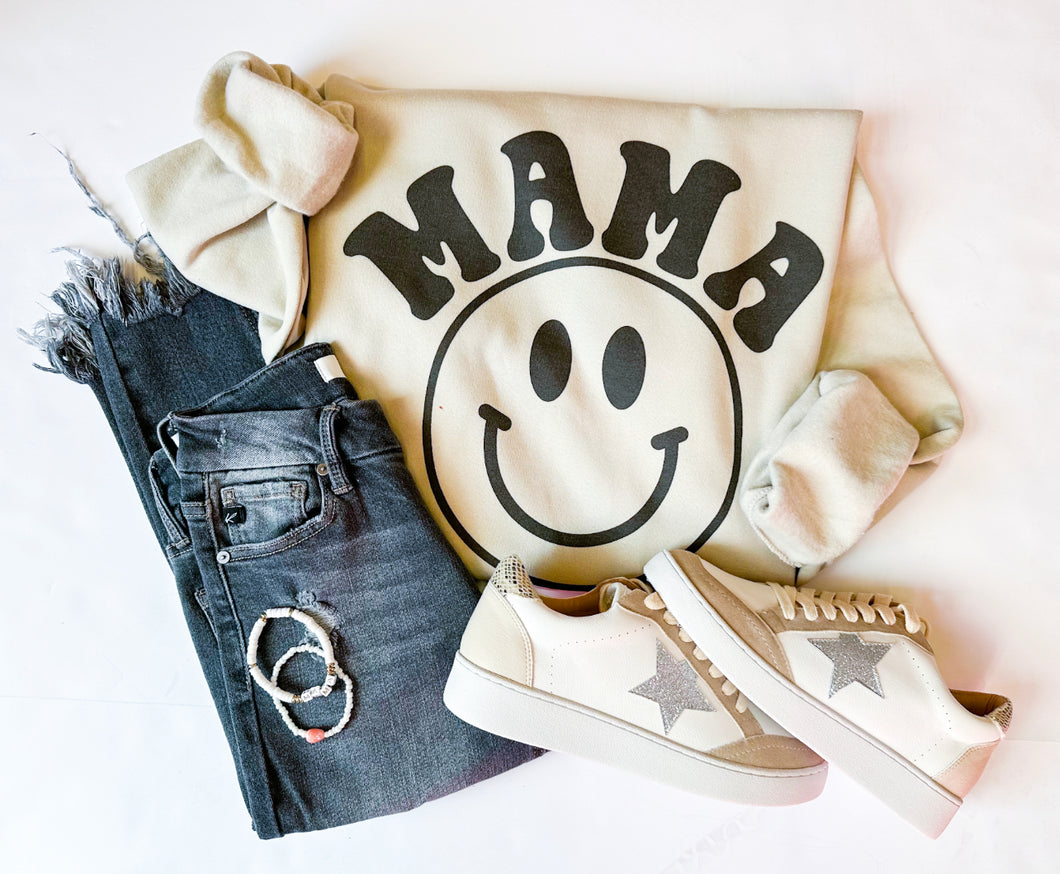 Mama smiley face Crewneck