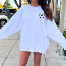 Load image into Gallery viewer, Somebody’s loud soccer mom Crewneck
