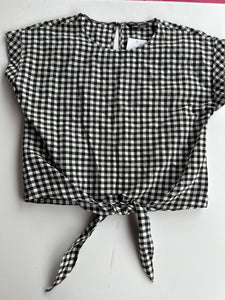 black/white check Shein Womens Top, Small