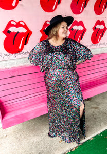 Multi-Color Sequin Maxi Dress