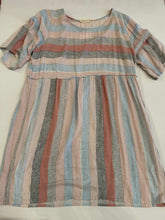 Load image into Gallery viewer, Blush/ gray stripe Entro Womens Dress, Large
