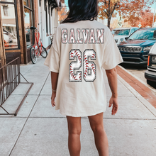 Load image into Gallery viewer, Baseball Mama Lightning bolt custom name and number tee
