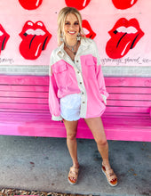 Load image into Gallery viewer, Color Block Terry Cloth Shacket
