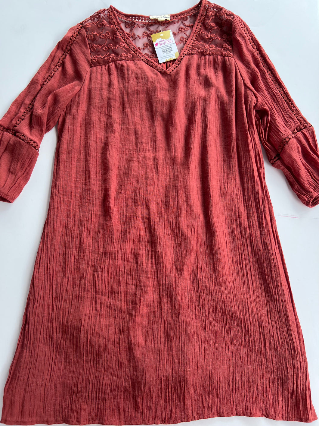 Maroon Indigo Rose Womens Dress, Medium