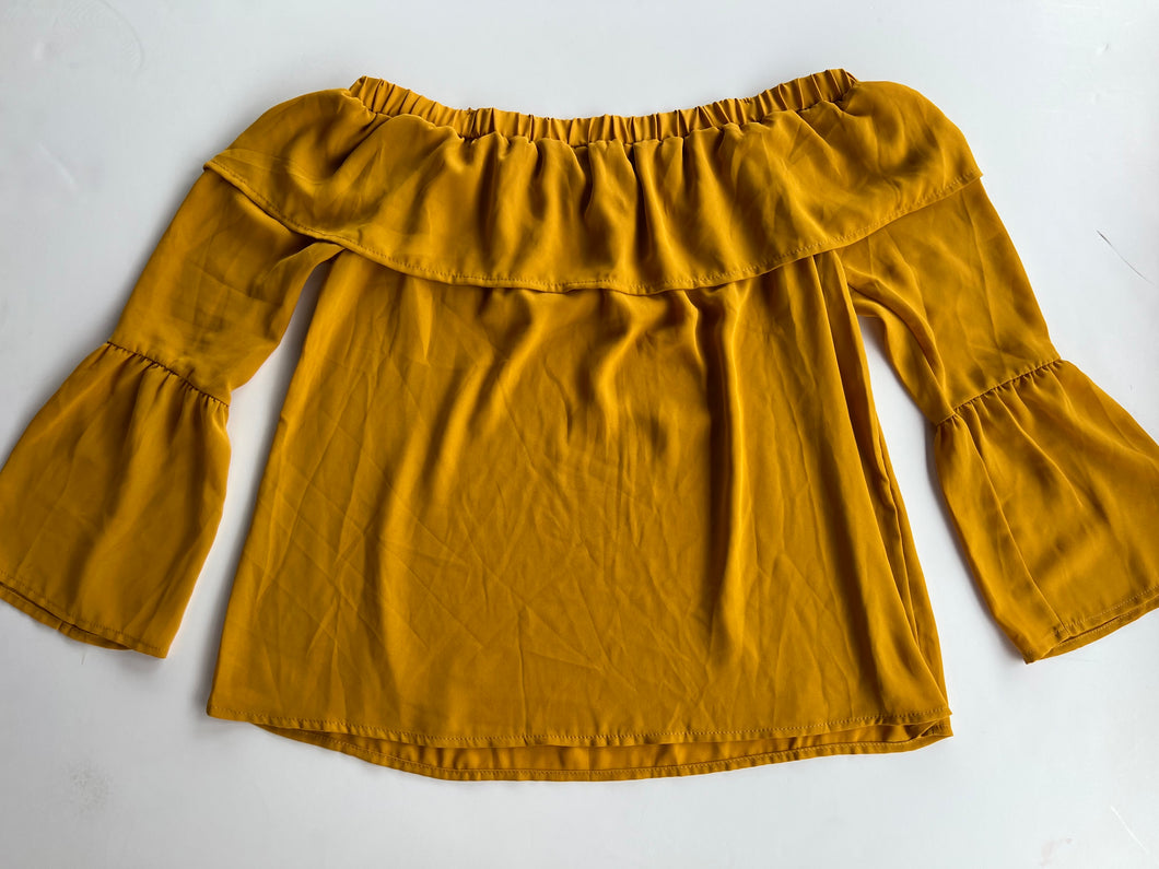 Mustard Sienna Sky Womens Top, Medium