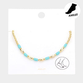 Color bead + gold anklet
