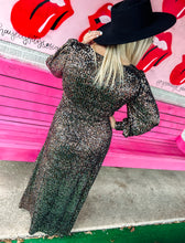 Load image into Gallery viewer, Black + Gold Sequin Maxi Dress
