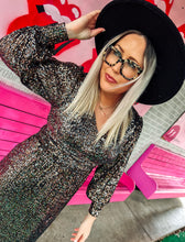 Load image into Gallery viewer, Black + Gold Sequin Maxi Dress
