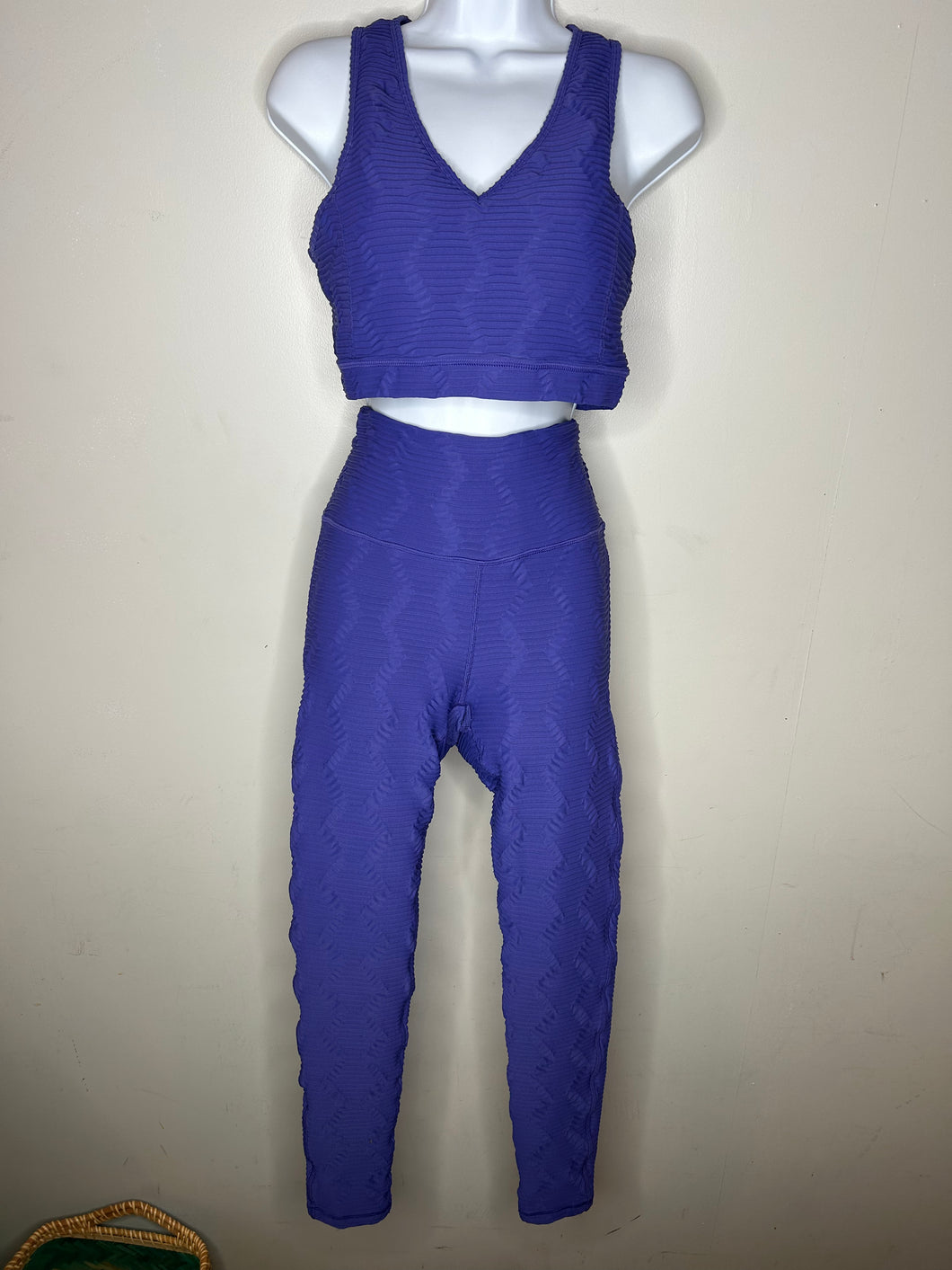 Purple Mono B Workout Set, Medium bottoms large top